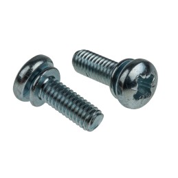 1 Bag of 100 - RS PRO M4 x 12 mmmm Zinc Plated Steel Pan Head Sems Screw, Spring Washer