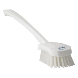 1 pcs - Vikan Hard Bristle White Scrubbing Brush, 36mm bristle length, Polyester bristle material