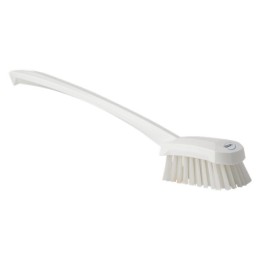 1 pcs - Vikan Hard Bristle White Scrubbing Brush, 36mm bristle length, Polyester bristle material
