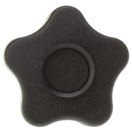 1 Pack of 5 - Elesa 69893 Black Multiple Lobes Clamping Knob, M6, Threaded Hole