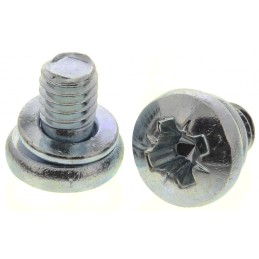 1 Bag of 100 - RS PRO M4 x 6 mmmm Zinc Plated Steel Pan Head Sems Screw, Spring Washer