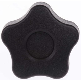 1 Pack of 5 - Elesa 69843 Black Multiple Lobes Clamping Knob, M5, Threaded Hole
