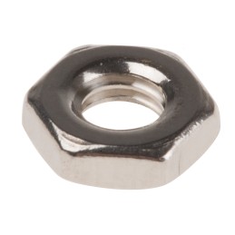1 Bag of 100 - RS PRO, Plain Stainless Steel Hex Nut, DIN 439, M4