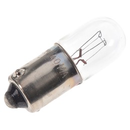 1 Pack of 10 - RS PRO BA9s Indicator Light, Clear, 28 V, 40 mA, 3000h