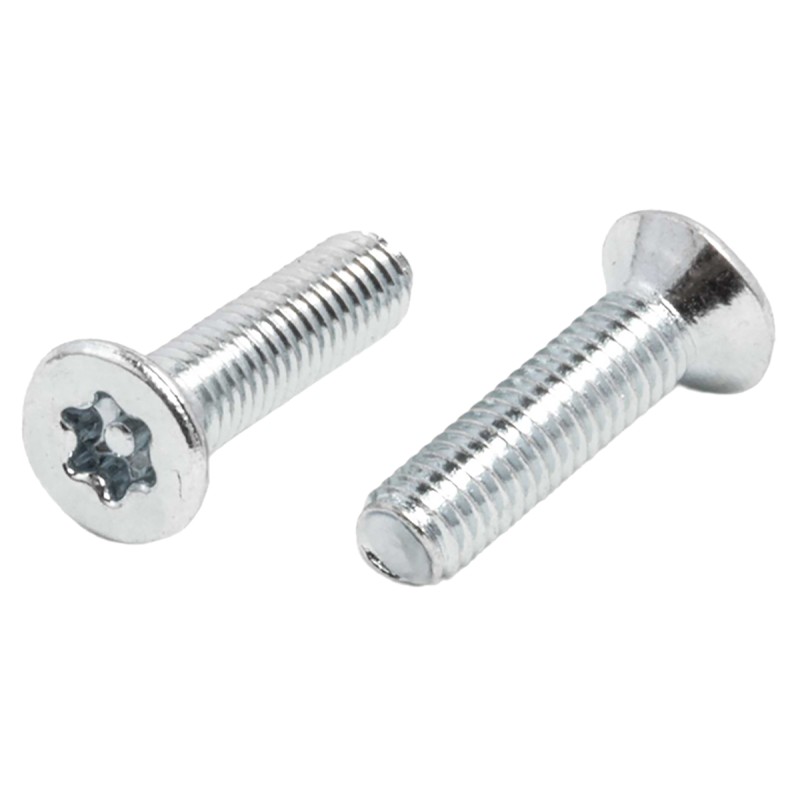 1 Bag of 100 - RS PRO Bright Zinc Plated Flat Steel Tamper Proof Security Screw, M3 x 12mm