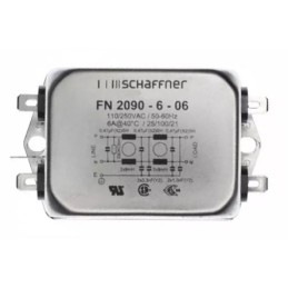 20 pcs - Schaffner, FN2090 6A 250 V ac/dc 0 - 400Hz, Flange Mount EMI Filter, Fast-On, Single Phase