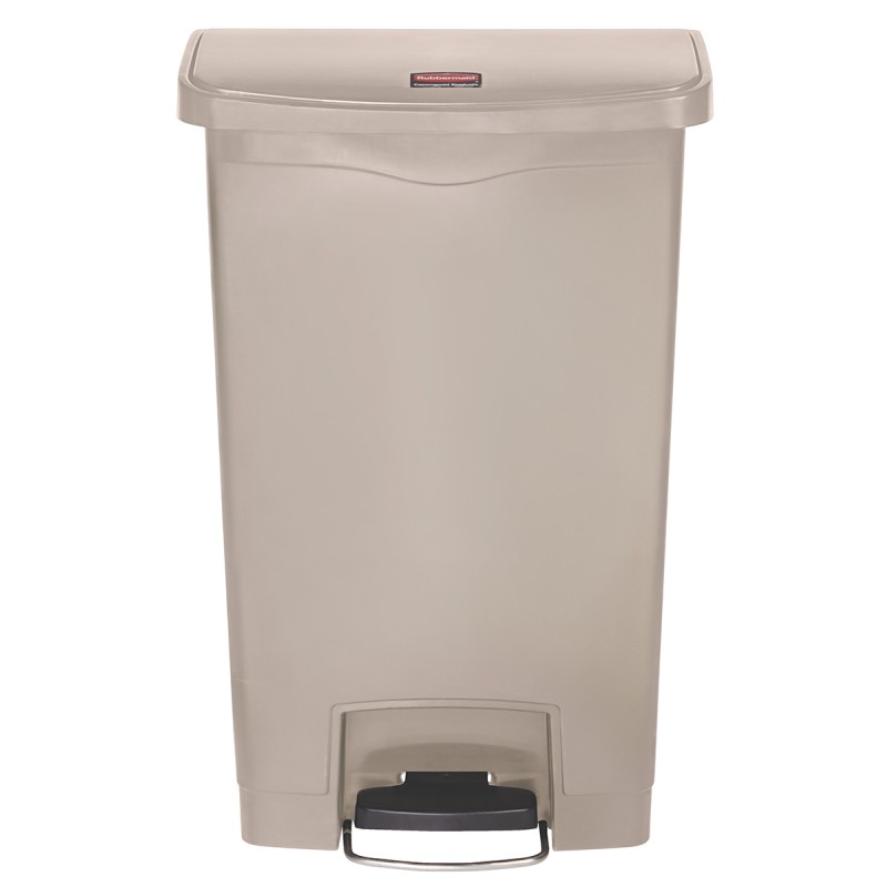 1 pcs - Rubbermaid Commercial Products Slim Jim 50L Beige Pedal PE Waste Bin