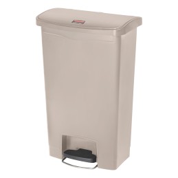1 pcs - Rubbermaid Commercial Products Slim Jim 50L Beige Pedal PE Waste Bin