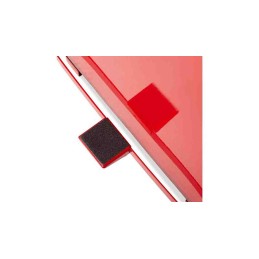 1 pcs - Rubbermaid Commercial Products Defenders® 49L Red Pedal Galvanised Steel Waste Bin