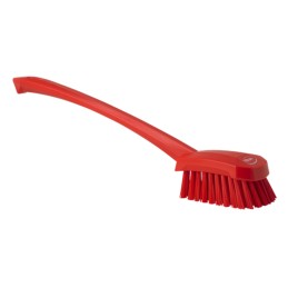 1 pcs - Vikan Hard Bristle Red Scrubbing Brush, 36mm bristle length, Polyester bristle material