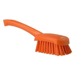 1 pcs - Vikan Hard Bristle Orange Scrubbing Brush, 36mm bristle length, Polyester bristle material