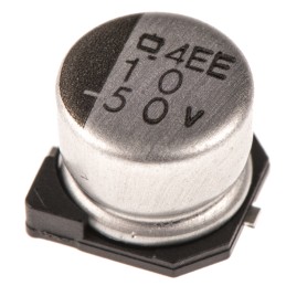 10 pcs - CHEMI-CON 10μF Aluminium Electrolytic Capacitor 50V dc, Surface Mount - EMVE500ARA100MF55G