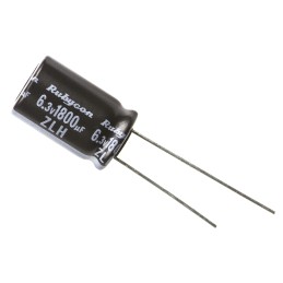10 pcs - Rubycon 1800μF Aluminium Electrolytic Capacitor 6.3V dc, Radial, Through Hole - 6.3ZLH1800MEFC10X16