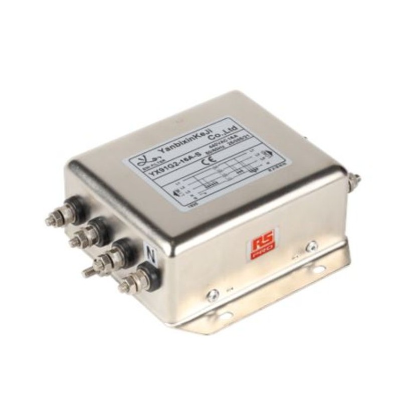 28 pcs - RS PRO 16A 300/520 V ac 50/60Hz, Chassis Mount EMC Filter, Screw 3 Phase