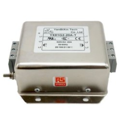 28 pcs - RS PRO 20A 300/520 V ac 50/60Hz, Chassis Mount Power Line Filter, Terminal Block 3 Phase