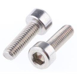 1 Bag of 20 - RS PRO Plain Stainless Steel Hex Socket Cap Screw, DIN 912, M3 x 10mm