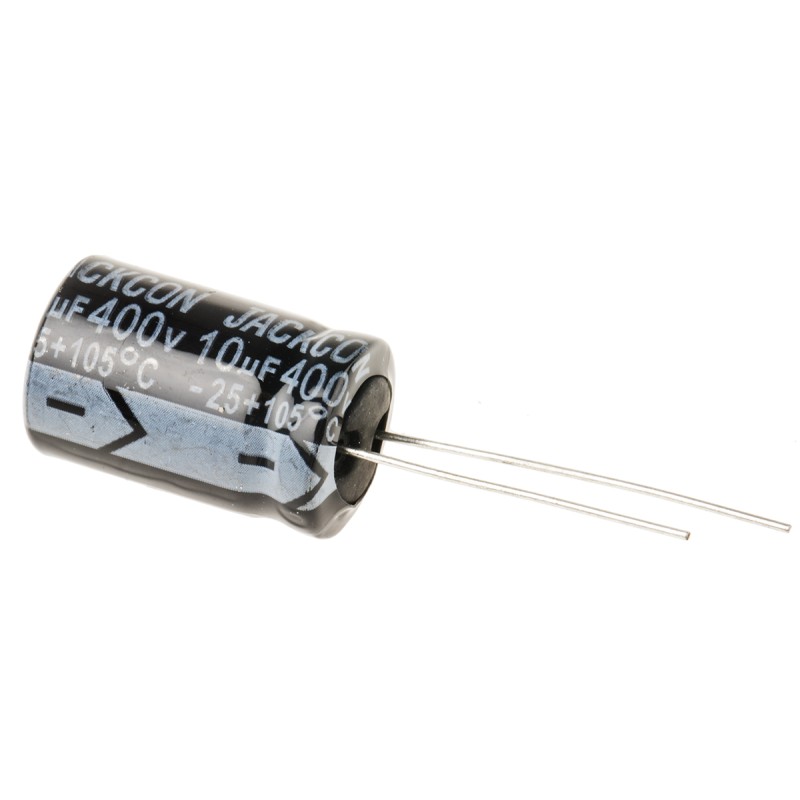 10 pcs - RS PRO 10μF Aluminium Electrolytic Capacitor 400V dc, Radial, Through Hole