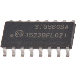 1 pcs - Si8660BA-B-IS1 Skyworks Solutions Inc, 6-Channel Digital Isolator 150Mbps, 1 kV, 16-Pin SOIC
