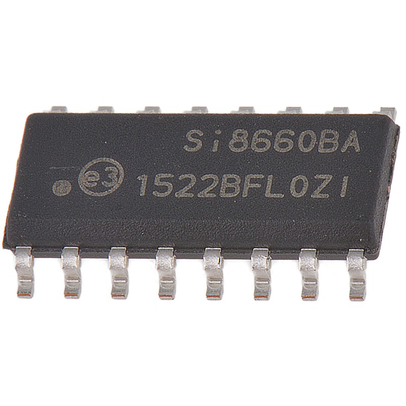1 pcs - Si8660BA-B-IS1 Skyworks Solutions Inc, 6-Channel Digital Isolator 150Mbps, 1 kV, 16-Pin SOIC