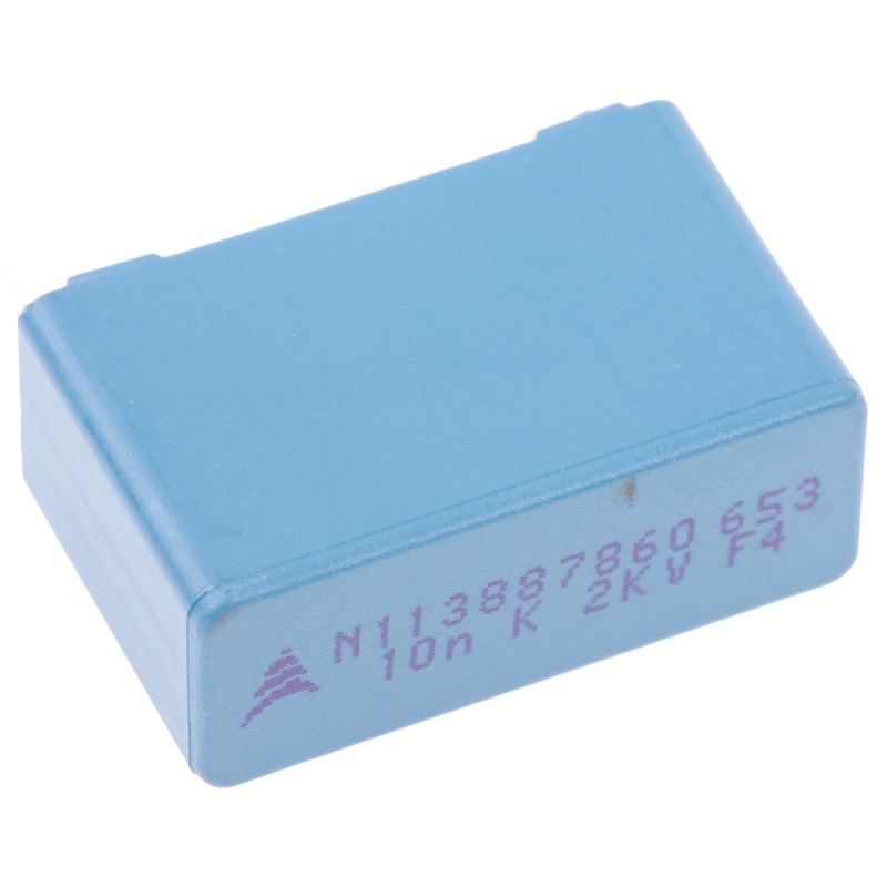 1 pcs - EPCOS B32653 Polypropylene Film Capacitor, 2 kV dc, 700 V ac, ±10%, 10nF, Through Hole
