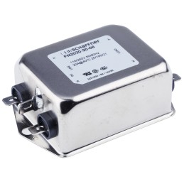 30 pcs - Schaffner, FN2020 20A 250 V ac/dc 400Hz, Chassis Mount EMI Filter, Fast-On, Single Phase