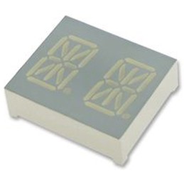2 pcs - PDC54-11SYKWA Kingbright 2 Digit 14-Segment LED Display, CC Yellow 87 mcd RH DP 13.8mm