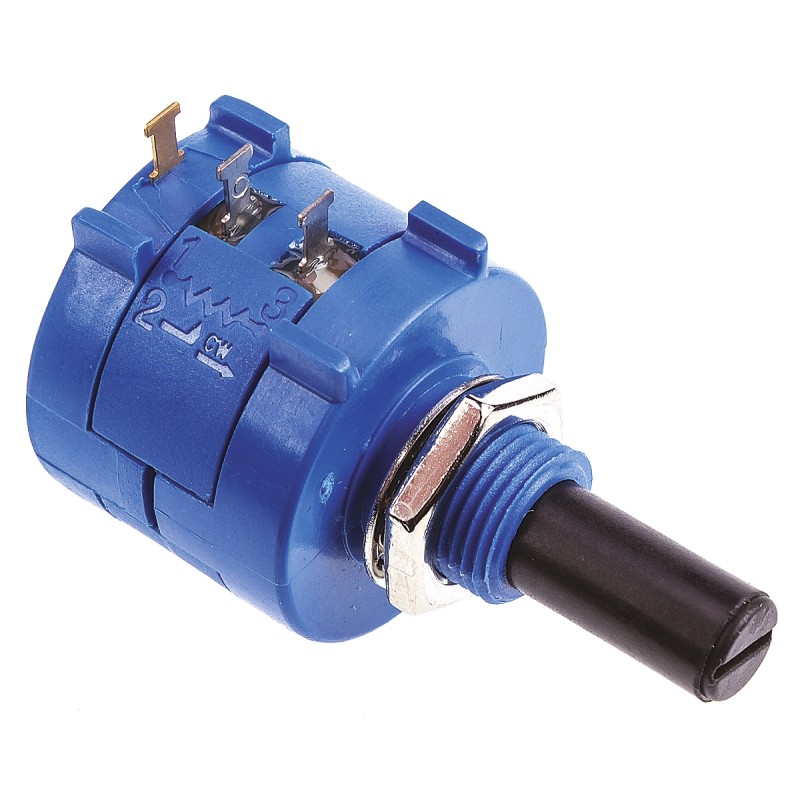 1 pcs - Bourns 5kΩ Rotary Potentiometer 10-Turns 1-Gang Panel Mount, 3590S-1-502L