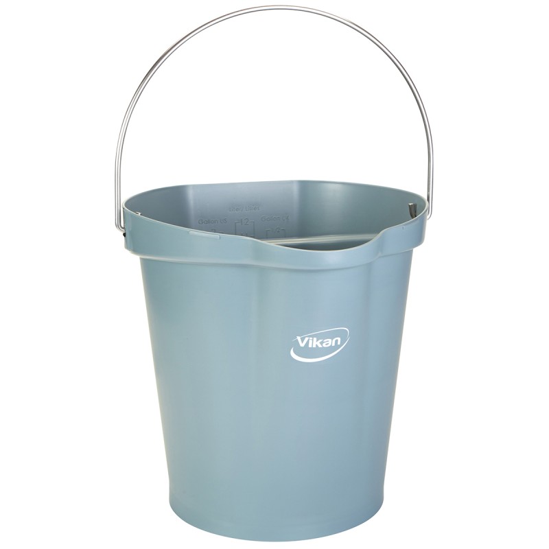 1 pcs - 12L Plastic Grey Bucket With Handle