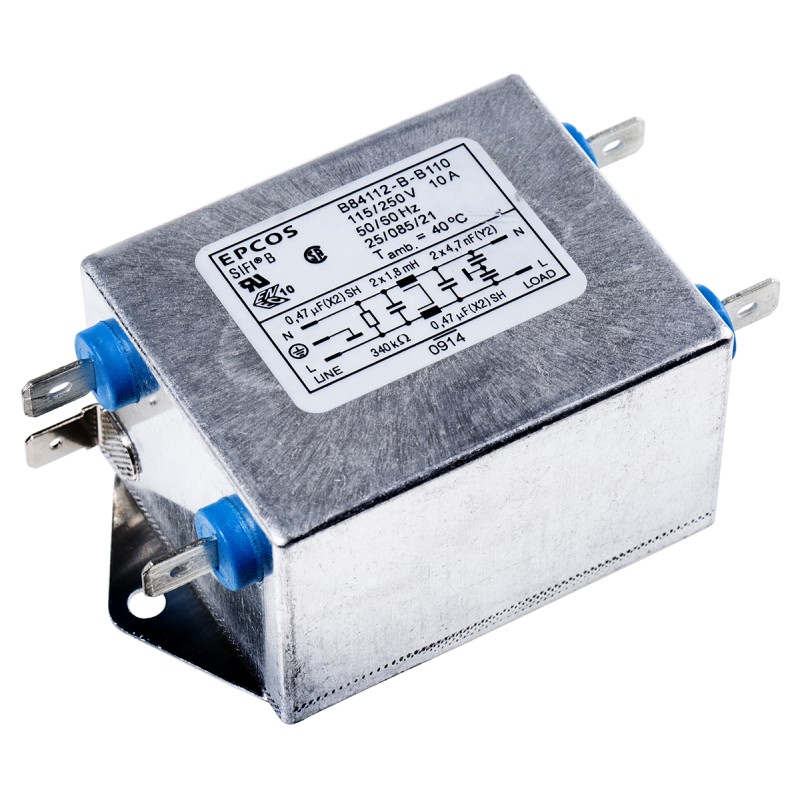 32 pcs - EPCOS, B84112B 10A 250 V ac 50 - 60Hz, Chassis Mount EMC Filter, Screw, Single Phase