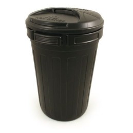 1 pcs - RS PRO 80L Black Polyethylene Dustbin