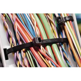 1 Bag of 100 - HellermannTyton Cable Tie, 200mm x 4.6 mm, Natural Polyamide 6.6 (PA66), Pk-100