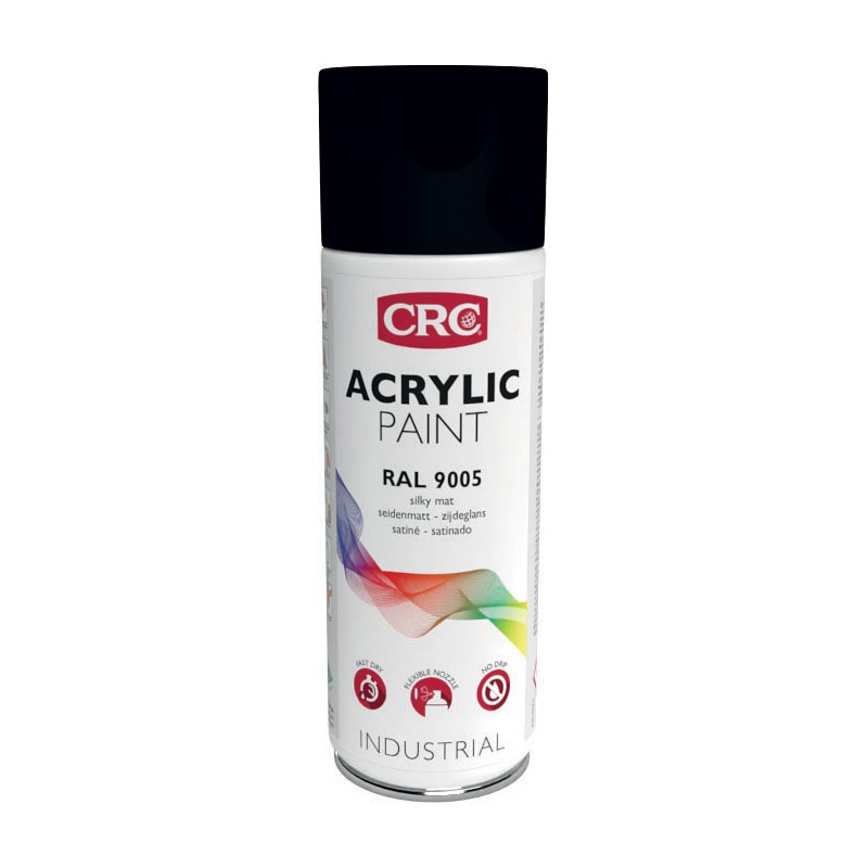 1 pcs - CRC 400ml RAL 9005 Black Satin Spray Paint