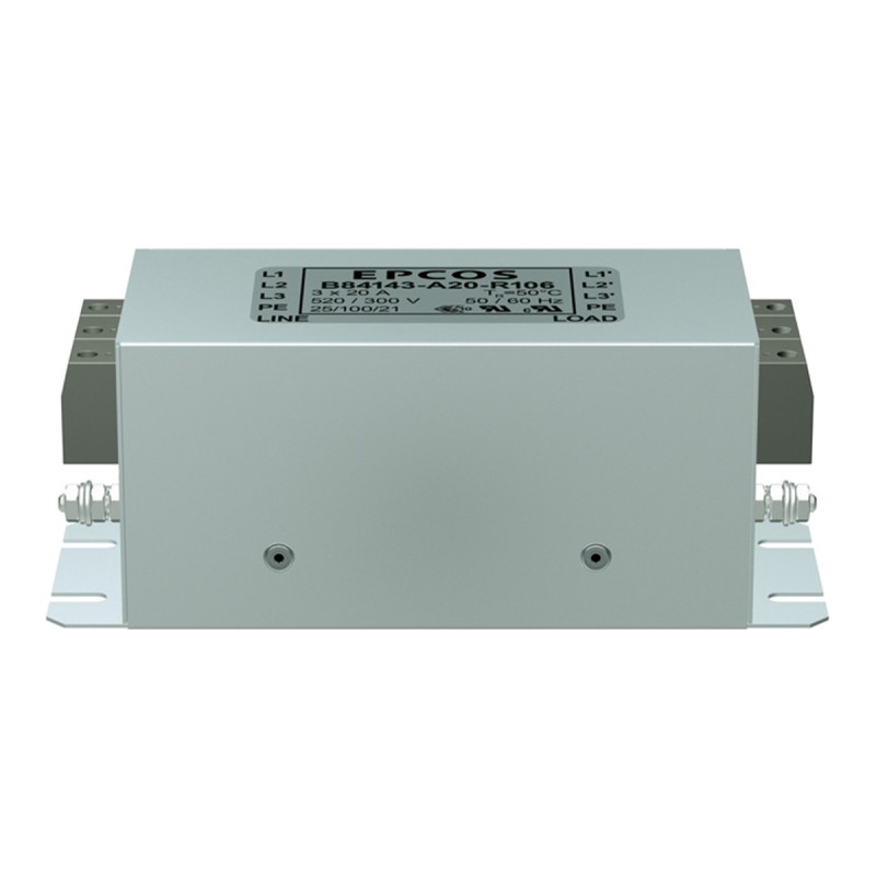 4 pcs - EPCOS, B84143A*R106 10A 520 V ac 50 - 60Hz, Flange Mount EMC Filter, Screw 3 Phase