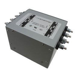 4 pcs - Schaffner, FN356 50A 440/250 V ac 60Hz, Chassis Mount EMI Filter, Tab 3 Phase