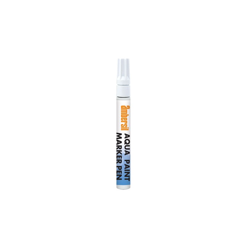 1 pcs - Ambersil White 4.5mm Medium Tip Paint Marker Pen for use with Glass, Metal, Plastic