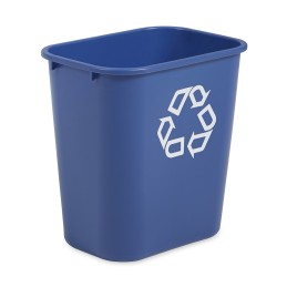 1 pcs - Rubbermaid Commercial Products 27L Blue Polyethylene Waste Bin