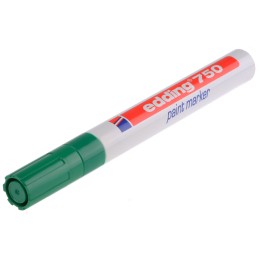 1 pcs - Edding Green 2 - 4mm Medium Tip Paint Marker Pen for use with Glass, Metal, Plastic, Wood