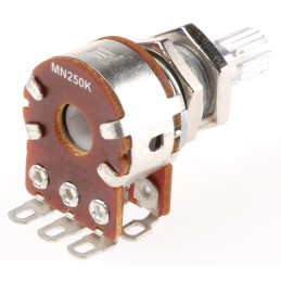 1 pcs - Bourns 250kΩ Rotary Potentiometer 2-Gang Panel Mount, PDB182-GTRB1-254MN