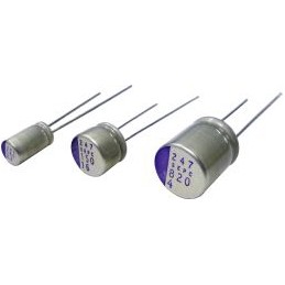 10 pcs - Panasonic 270μF Through Hole Polymer Capacitor, 16V dc