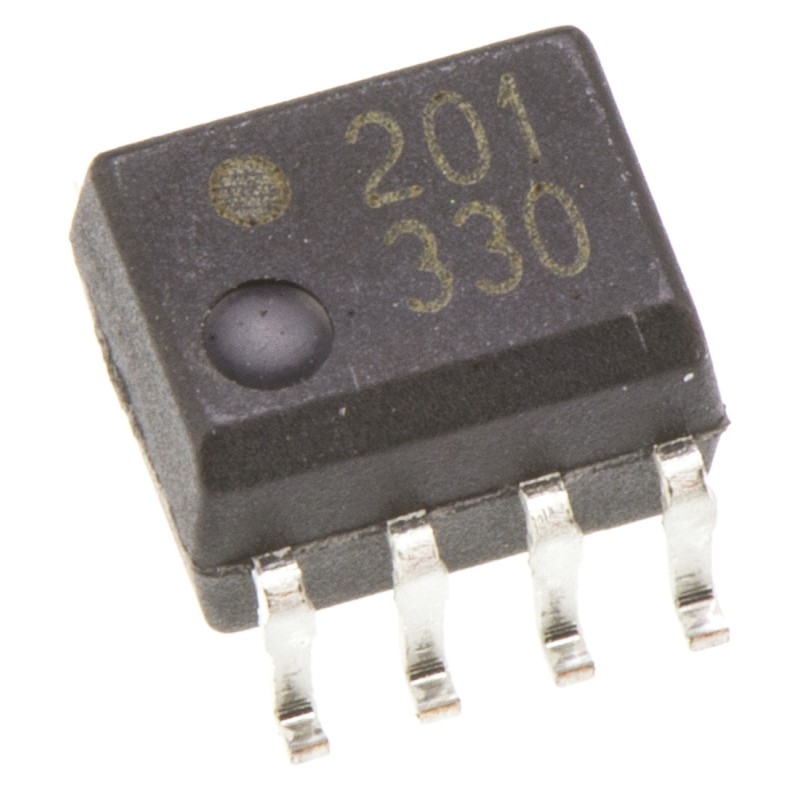 5 pcs - Broadcom, HCPL-0201-000E DC Input Logic Gate Output Optocoupler, Surface Mount, 8-Pin SOIC