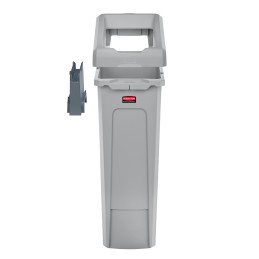 1 pcs - Rubbermaid Commercial Products Rubbermaid 87L Grey Hinged Resin Waste Bin