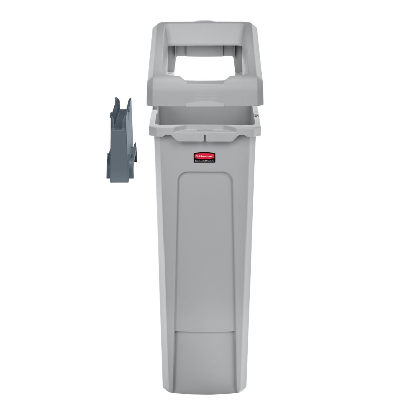 1 pcs - Rubbermaid Commercial Products Rubbermaid 87L Grey Hinged Resin Waste Bin