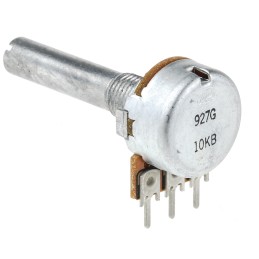 1 pcs - Alps Alpine 10kΩ Rotary Carbon Film Potentiometer, Panel Mount (Through Hole), RK1631110TWA