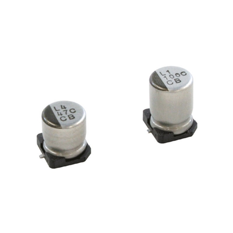 10 pcs - Nichicon 100μF Aluminium Electrolytic Capacitor 25V dc, Surface Mount - UCB1E101MNL1GS
