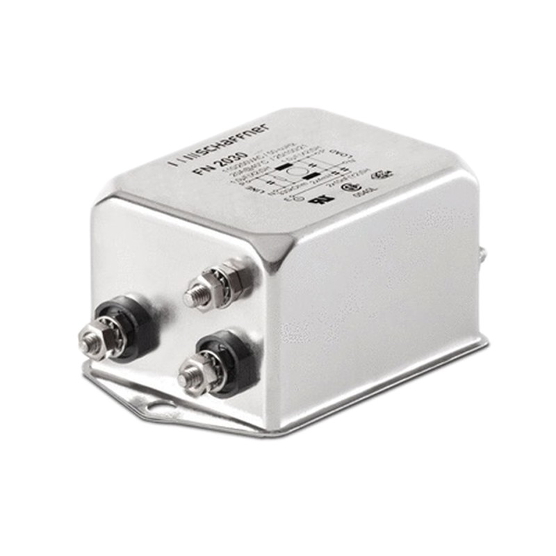 50 pcs - Schaffner, FN2030 10A 250 V ac/dc 400Hz, Chassis Mount EMI Filter, Fast-On, Single Phase