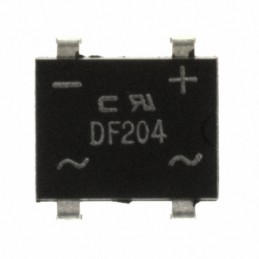 10 pcs : DF204-G - BRIDGE RECT 1PHASE 400V 2A 4-DF