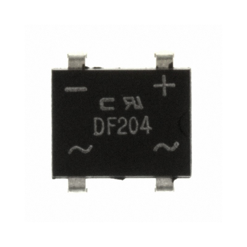 10 pcs : DF204-G - BRIDGE RECT 1PHASE 400V 2A 4-DF
