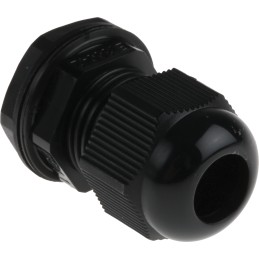 10 pcs - RS PRO Black Nylon Cable Gland, PG11 Thread, 5mm Min, 10mm Max, IP68