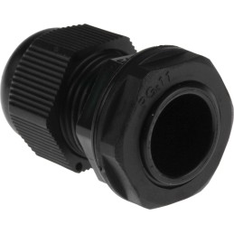 10 pcs - RS PRO Black Nylon Cable Gland, PG11 Thread, 5mm Min, 10mm Max, IP68