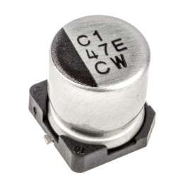 10 pcs - Nichicon 47μF Electrolytic Capacitor 25V dc, Surface Mount - UCW1E470MCL1GS